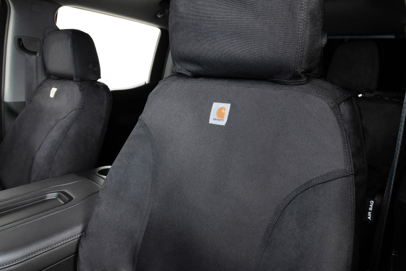 Ford Bronco Raptor Seat Cover - Front - Covercraft - Carhartt Super Dux SeatSaver - Black - `22-`24