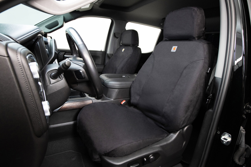 Ford Bronco Raptor Seat Cover - Front - Covercraft - Carhartt Super Dux SeatSaver - Black - `22-`24