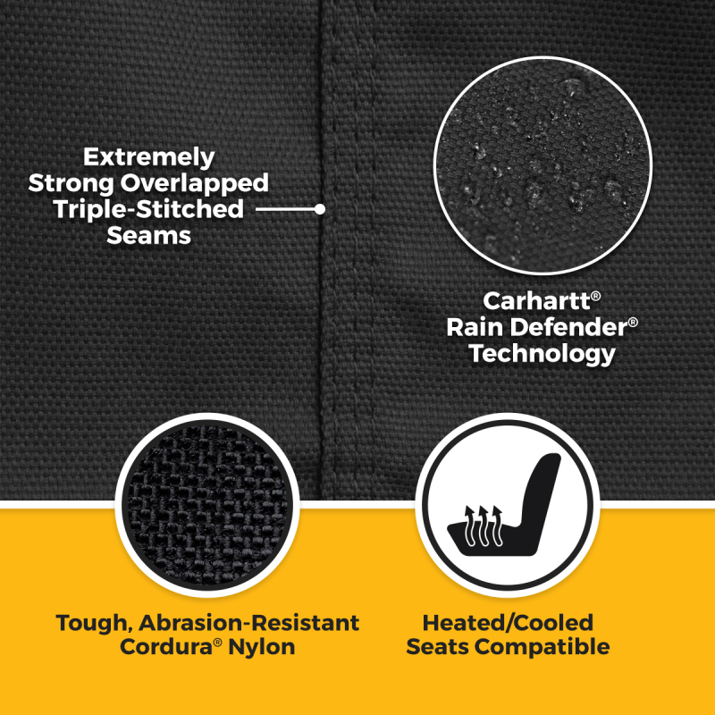Ford Bronco Raptor Seat Cover - Front - Covercraft - Carhartt Super Dux SeatSaver - Black - `22-`24