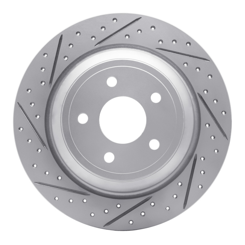 Ford Bronco Sport Brake Rotor (1) - Rear Left - DFC - Drilled & Slotted Geoperformance - `16-`26