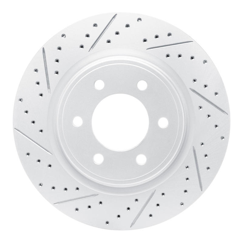 Ford Bronco Brake Rotor (1) - Front Left - DFC - Drilled & Slotted Geoperformance - `21-`26