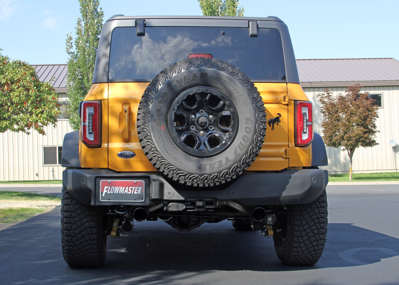 Ford Bronco Performance Exhaust - Rear - Flowmaster - Flow FX Cat-Back, Dual Out Rear Exit - Black - `21-`26