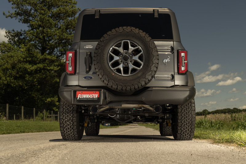 Ford Bronco Performance Exhaust - Rear - Flowmaster - Signature Series Axle-Back - Black chrome - `21-`26