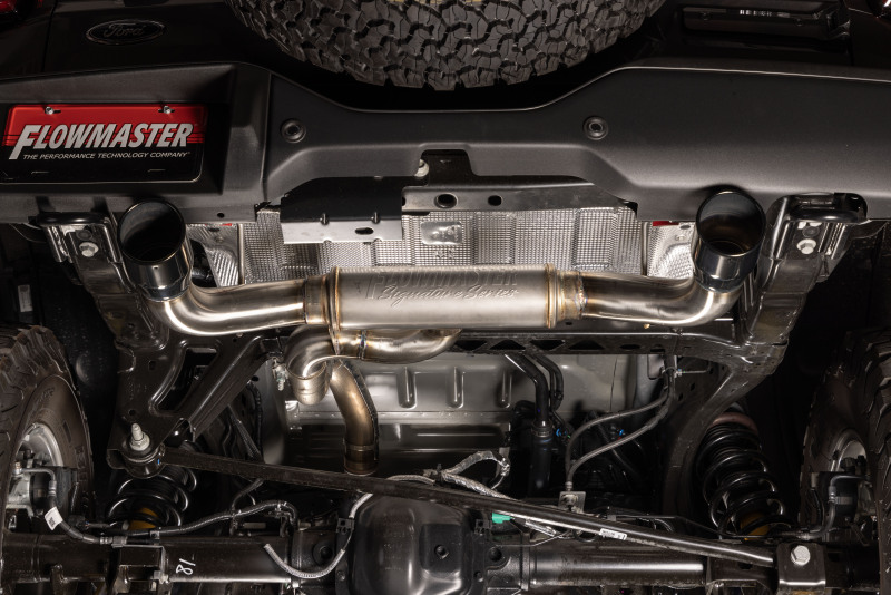 Ford Bronco Performance Exhaust - Rear - Flowmaster - Signature Series Axle-Back - Black chrome - `21-`26