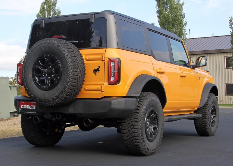 Ford Bronco Performance Exhaust - Rear - Flowmaster - Outlaw Axle-Back, Dual Exit - Black - `21-`26