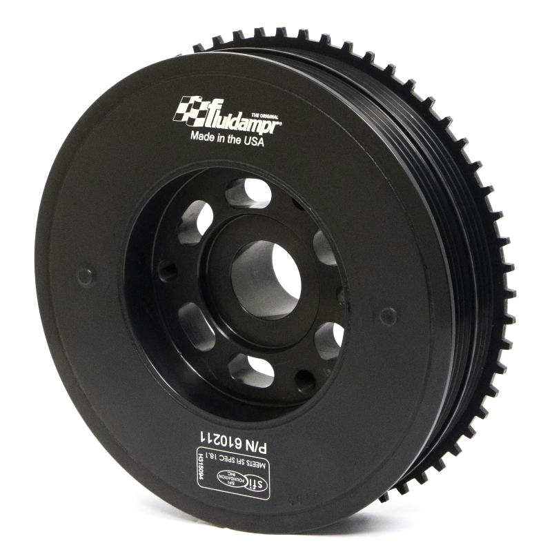 Ford Bronco Sport Crankshaft Damper - Fluidampr - Internally Balanced, Harmonic Balancer - Black Zinc Chromate - `21-`25