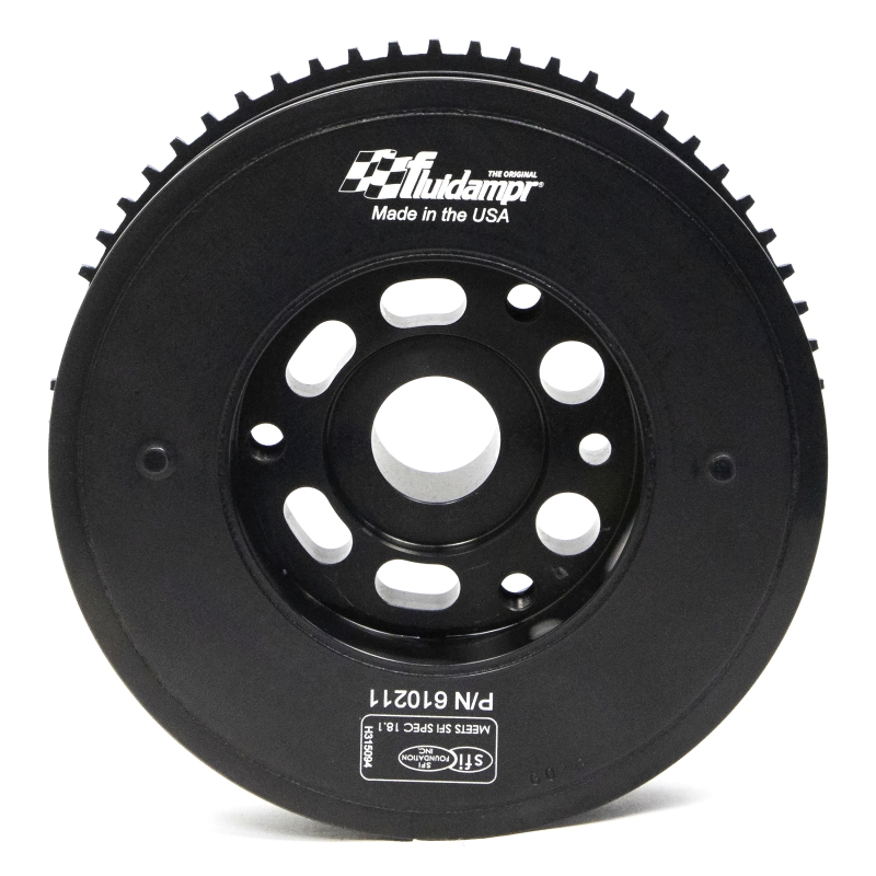 Ford Bronco Sport Crankshaft Damper - Fluidampr - Internally Balanced, Harmonic Balancer - Black Zinc Chromate - `21-`25