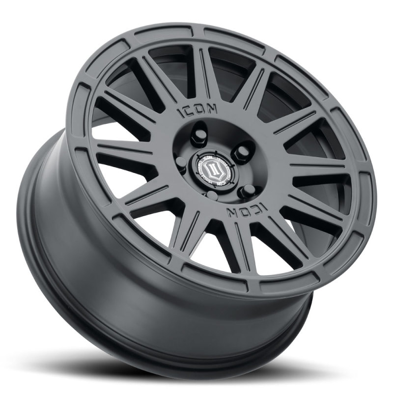 Ford Bronco Sport Wheel - ICON - Ricochet, 17x8, 5x108, +38mm Offset, 6 in Backspacing - Satin Black - `21-`27