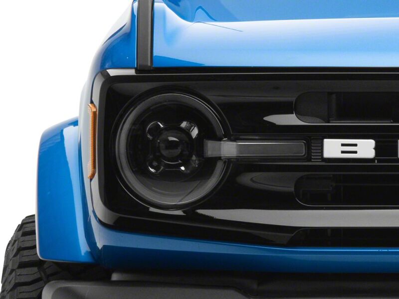 Ford Bronco LED Headlights - Raxiom - LED Halo with White Backlight - Black - `21-`26