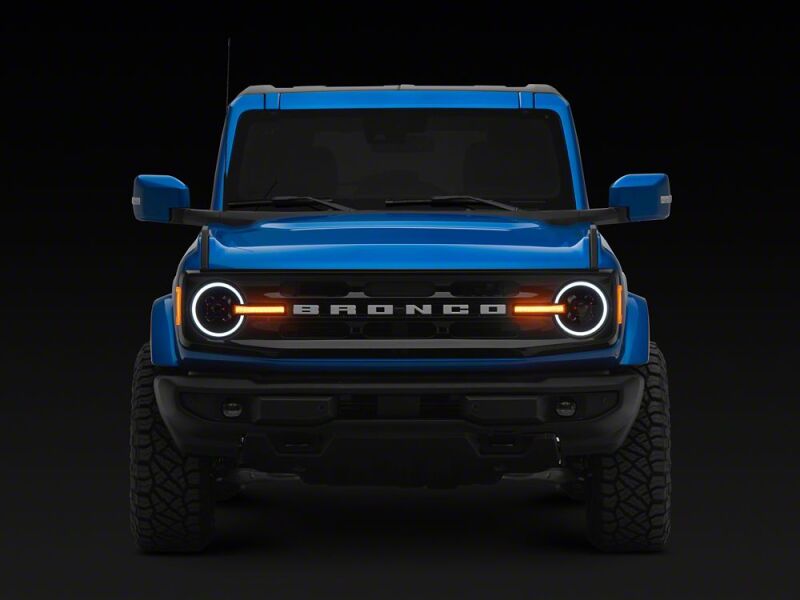 Ford Bronco LED Headlights - Raxiom - LED Halo with White Backlight - Black - `21-`26