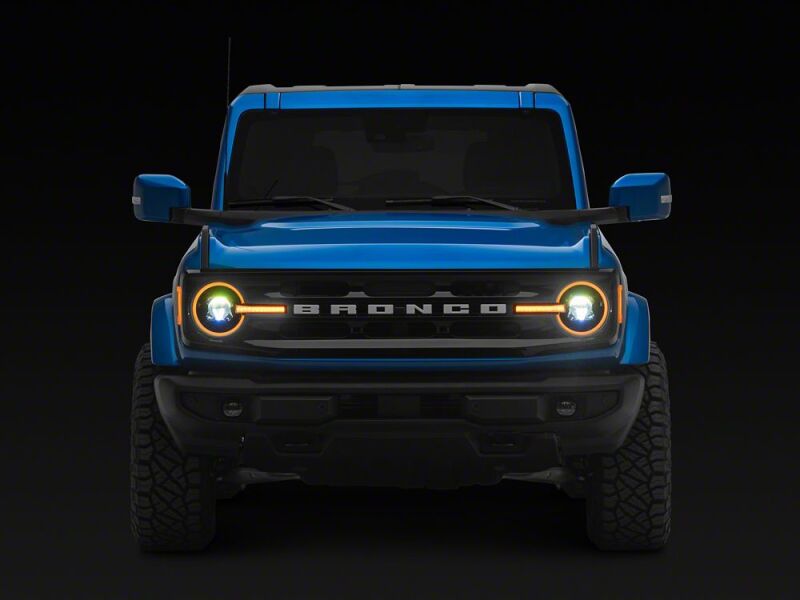 Ford Bronco LED Headlights - Raxiom - LED Halo with Amber Backlight - `21-`26