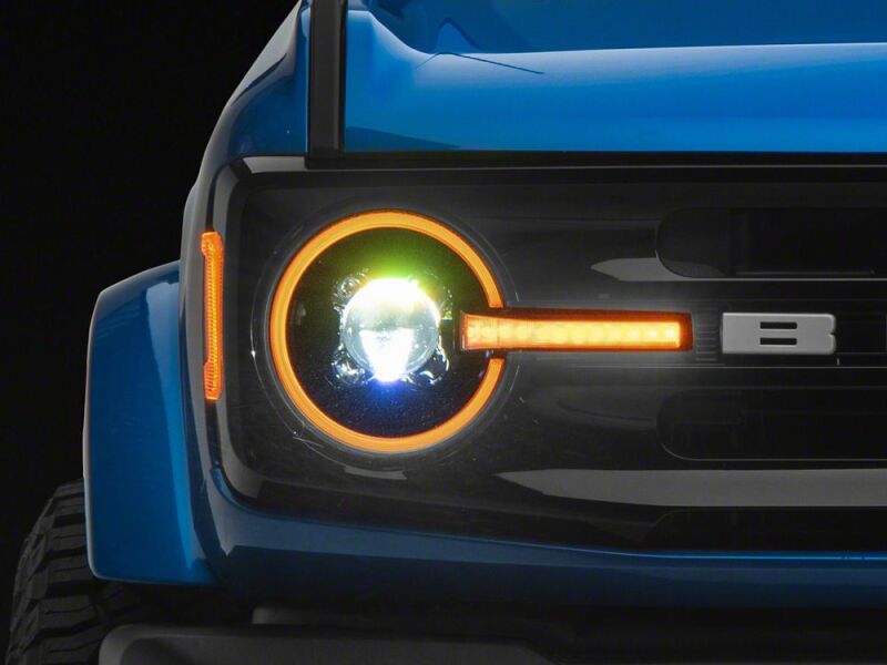 Ford Bronco LED Headlights - Raxiom - LED Halo with Amber Backlight - `21-`26