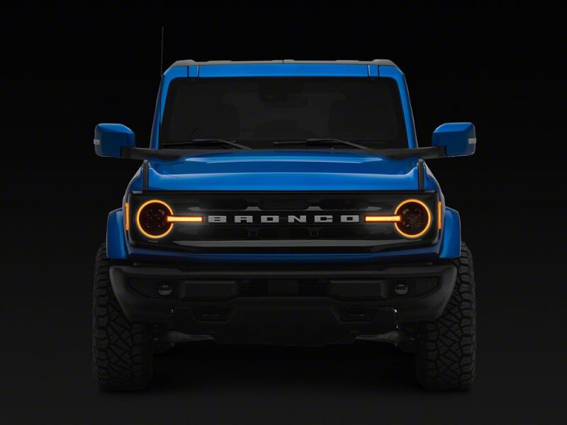Ford Bronco LED Headlights - Raxiom - LED Halo with Amber Backlight - `21-`26