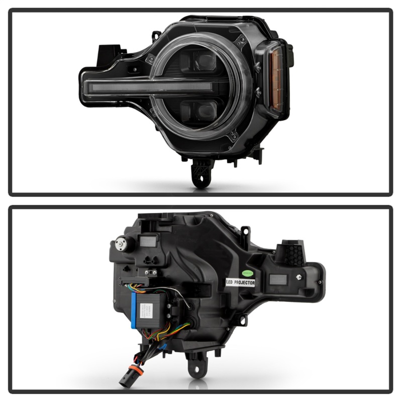 Ford Bronco Headlights - SPYDER - High-Power LED - Black - `21-`24