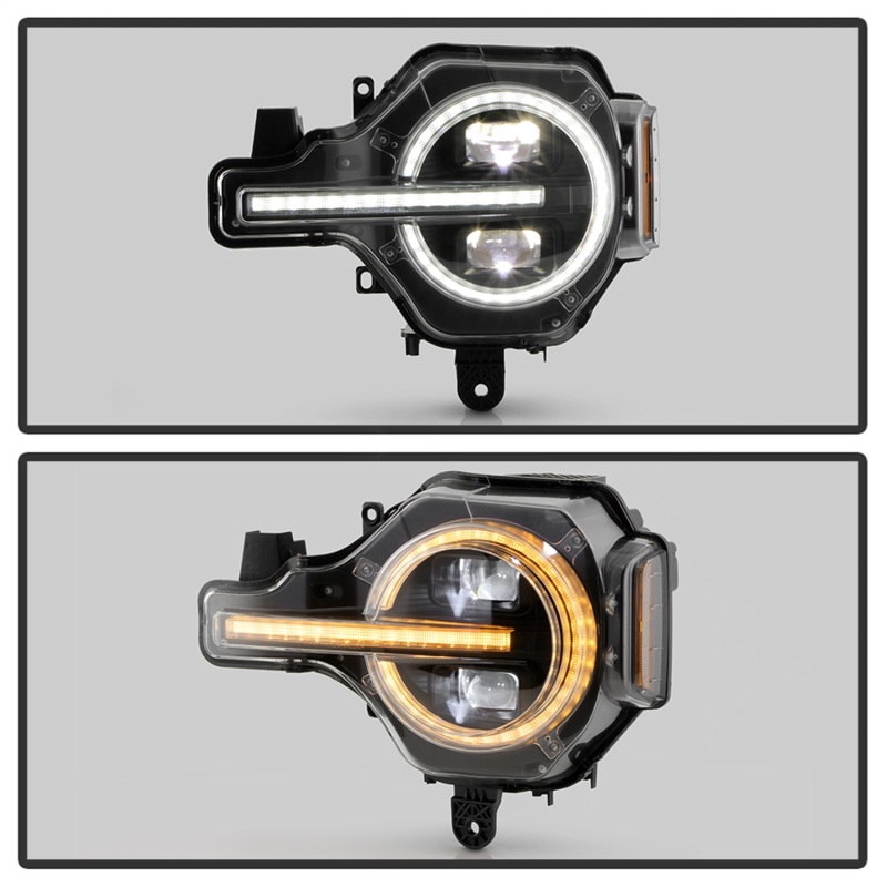 Ford Bronco Headlights - SPYDER - High-Power LED - Black - `21-`24