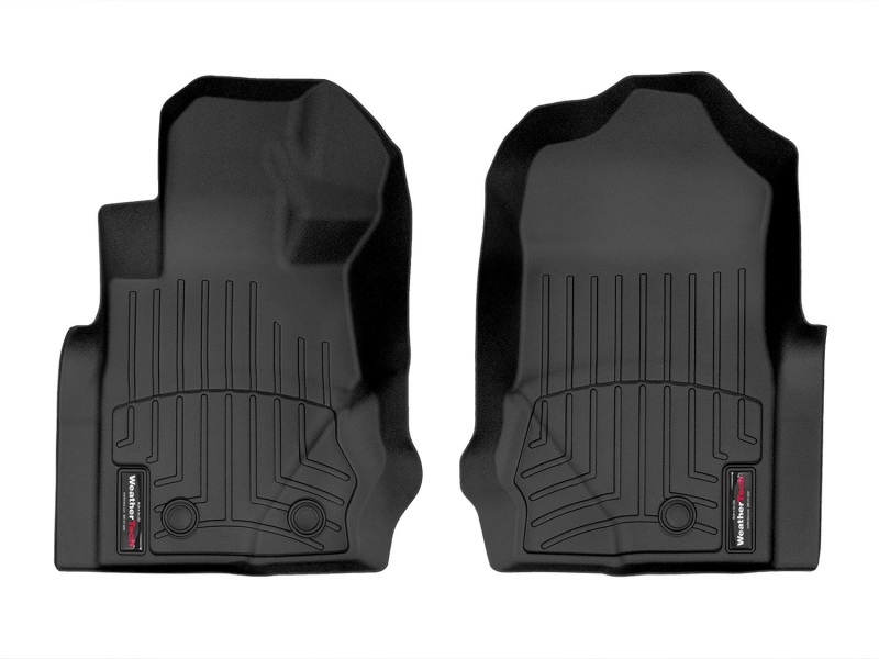 Ford Bronco Floor Liners - Front - WeatherTech - FloorLiner DigitalFit - Vinyl Floors Only - Black - `21-`27