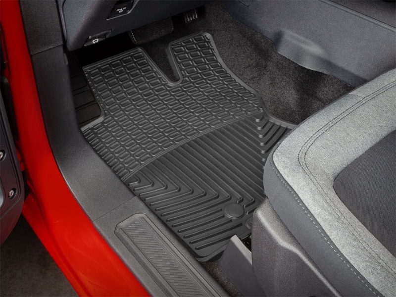 Ford Bronco Floor Mats - Front - WeatherTech - All-Weather Rubber - Black - `21-`27