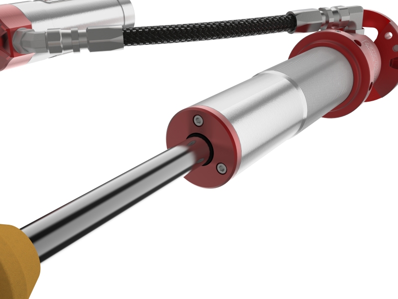 Ford Bronco Coilover Suspension Kit - Rear - aFe - 2.5 Rear Remote Reservoir with Compression Adjusters - Red - `21-`24