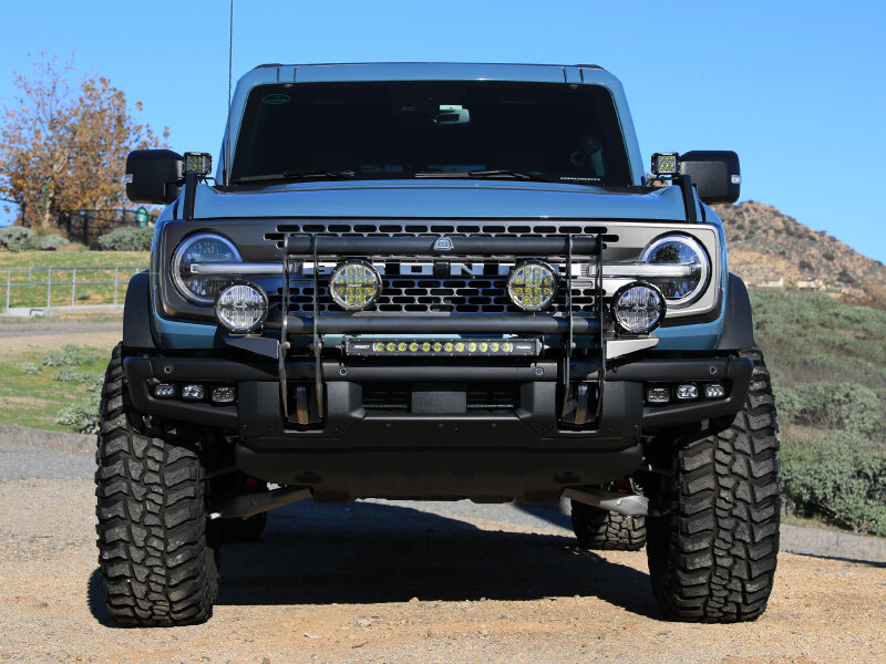 Ford Bronco Bull Bar - aFe - Terra Guard with RIGID Lights - Textured Black - `21-`25