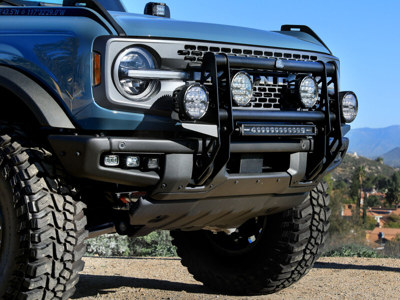 Ford Bronco Bull Bar - aFe - Terra Guard with RIGID Lights - Textured Black - `21-`25