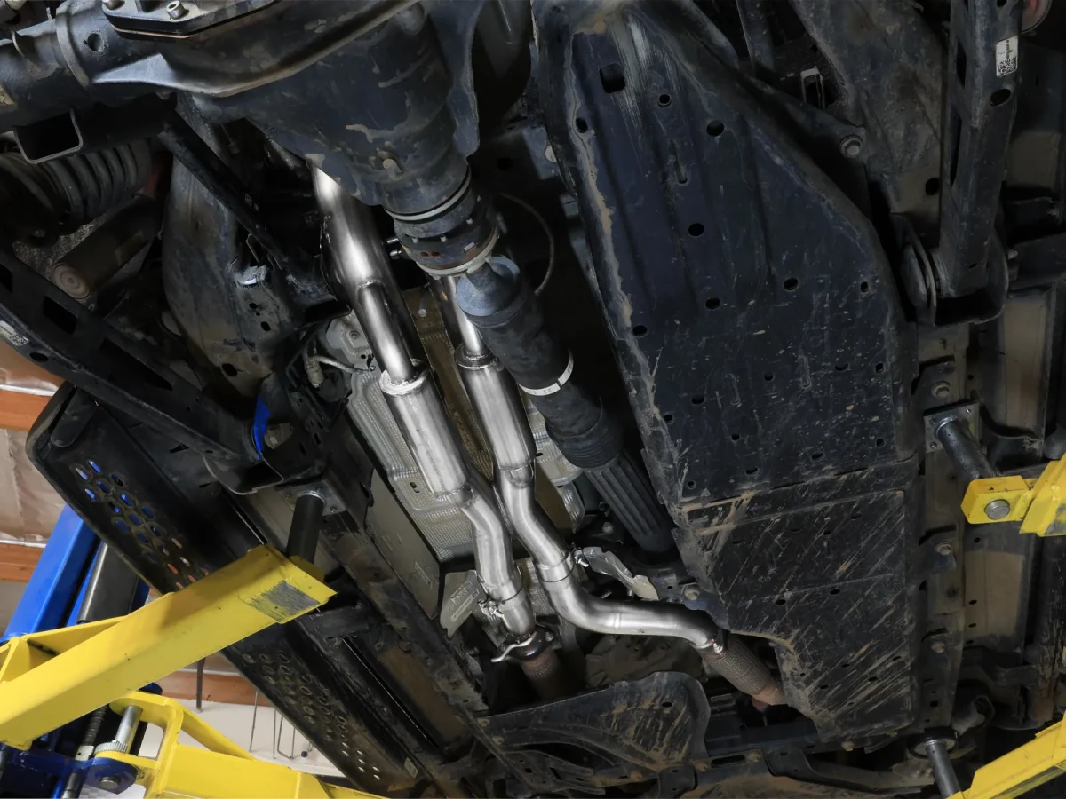 Ford Bronco Raptor Performance Exhaust - aFe - Cat Back, Vulcan Series 3in 304SS - Black - `22-`26
