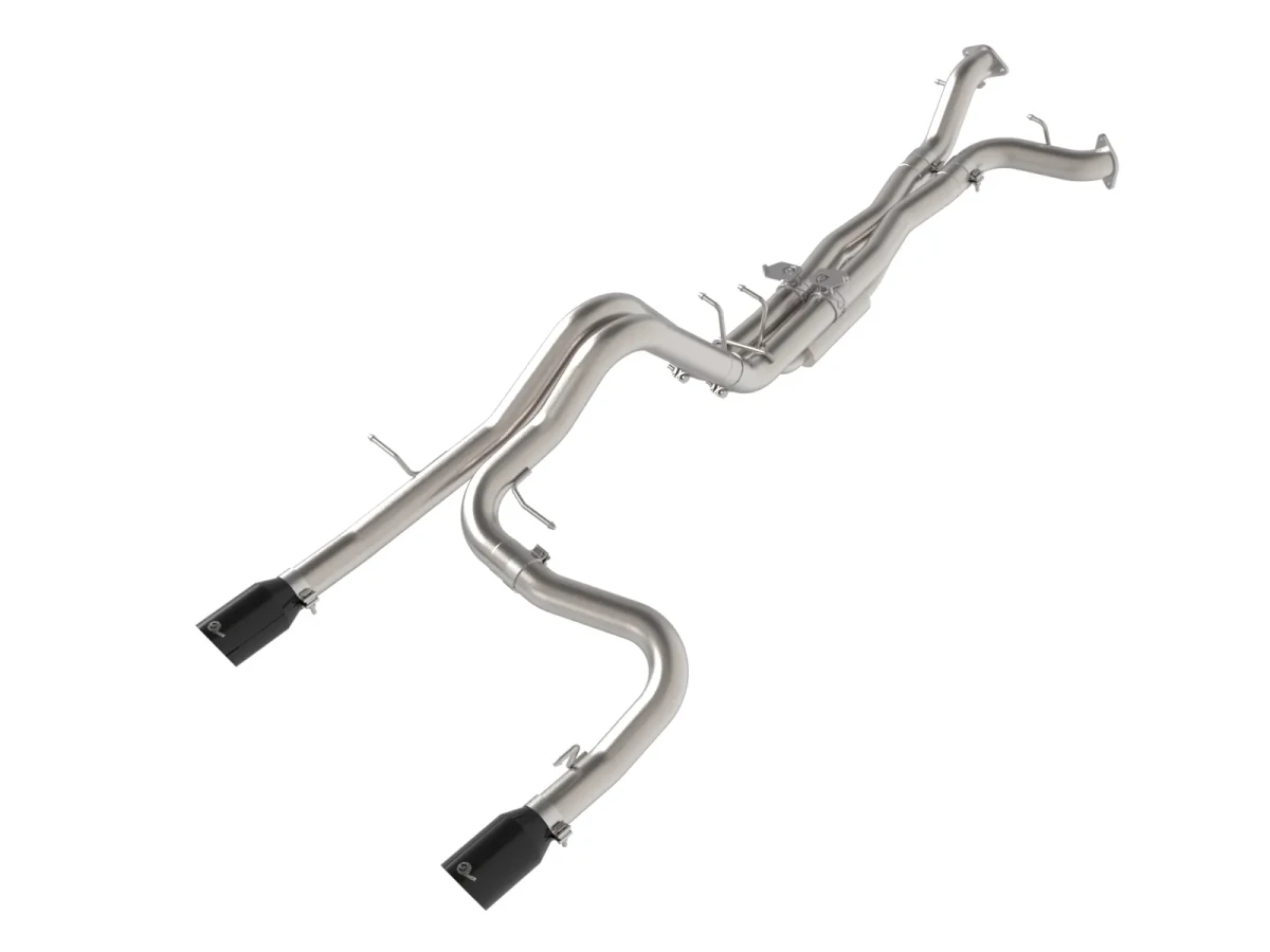 Ford Bronco Raptor Performance Exhaust - aFe - Cat Back, Vulcan Series 3in 304SS - Black - `22-`26