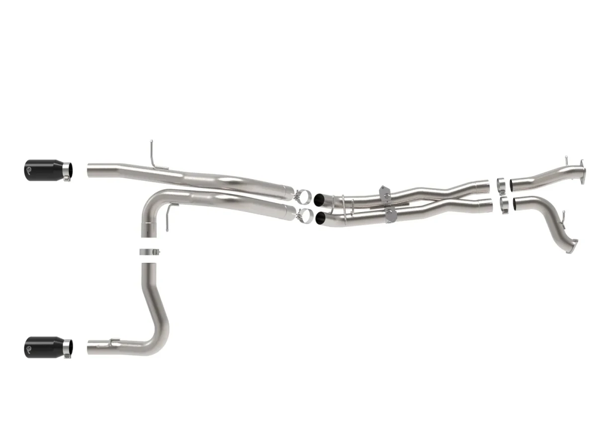 Ford Bronco Raptor Performance Exhaust - aFe - Cat Back, Vulcan Series 3in 304SS - Black - `22-`26