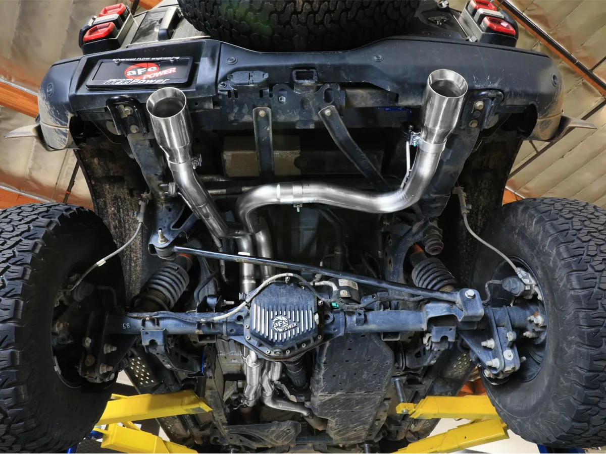 Ford Bronco Raptor Performance Exhaust - aFe - Cat Back, Vulcan Series 3in 304SS - Polished - `22-`26