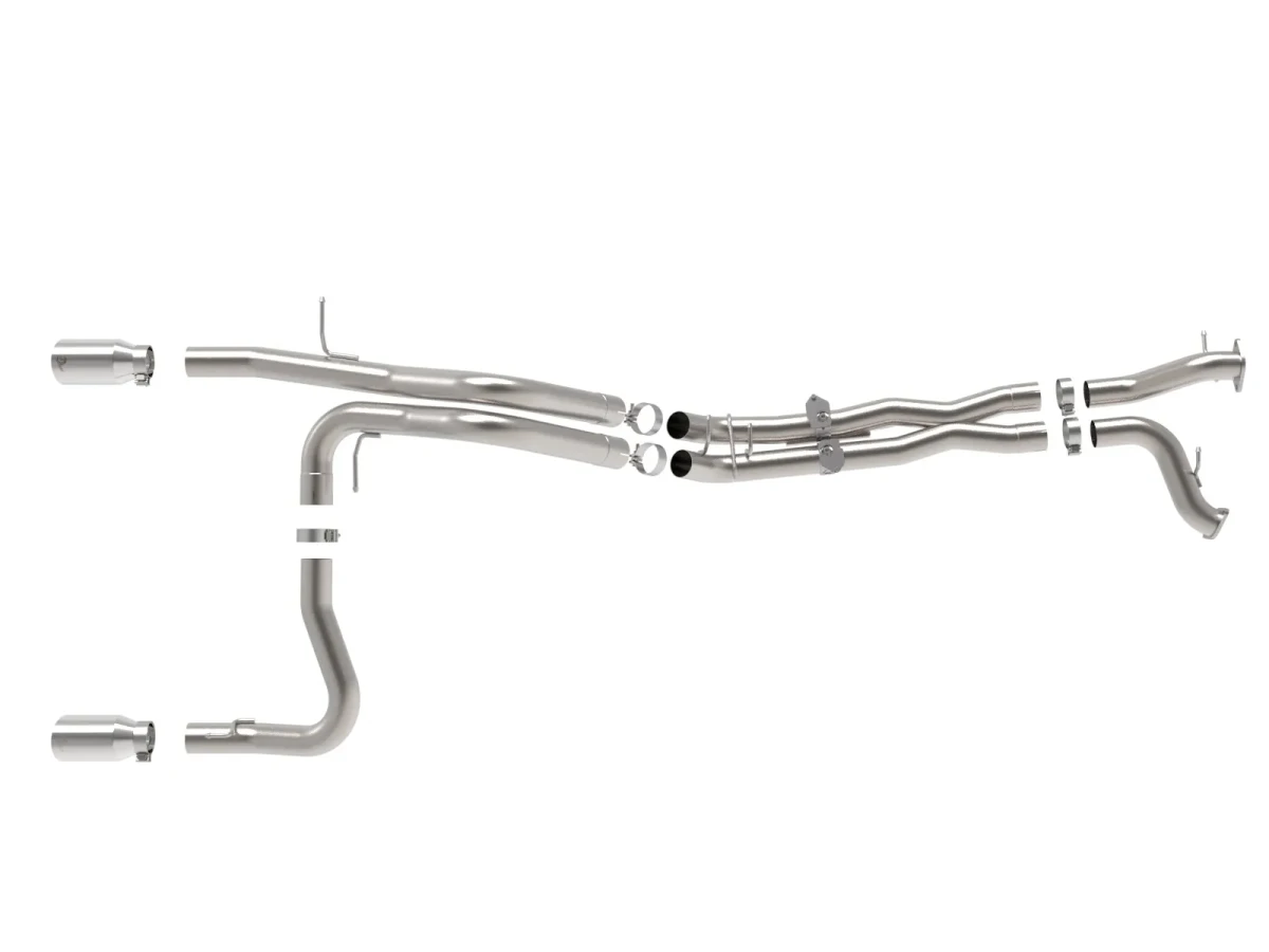 Ford Bronco Raptor Performance Exhaust - aFe - Cat Back, Vulcan Series 3in 304SS - Polished - `22-`26