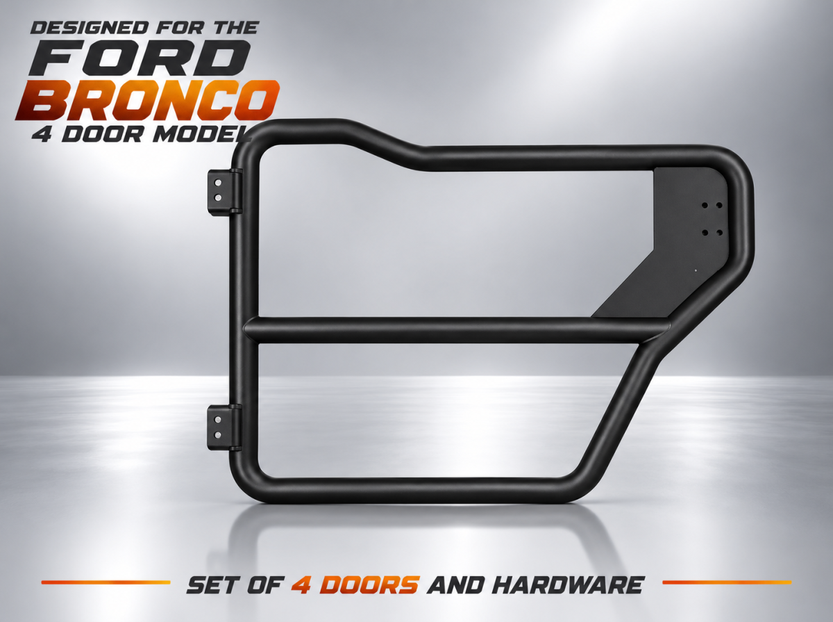 Ford Bronco Tube Doors - 4 Door Model - Rear Doors (2) - Autoparrel