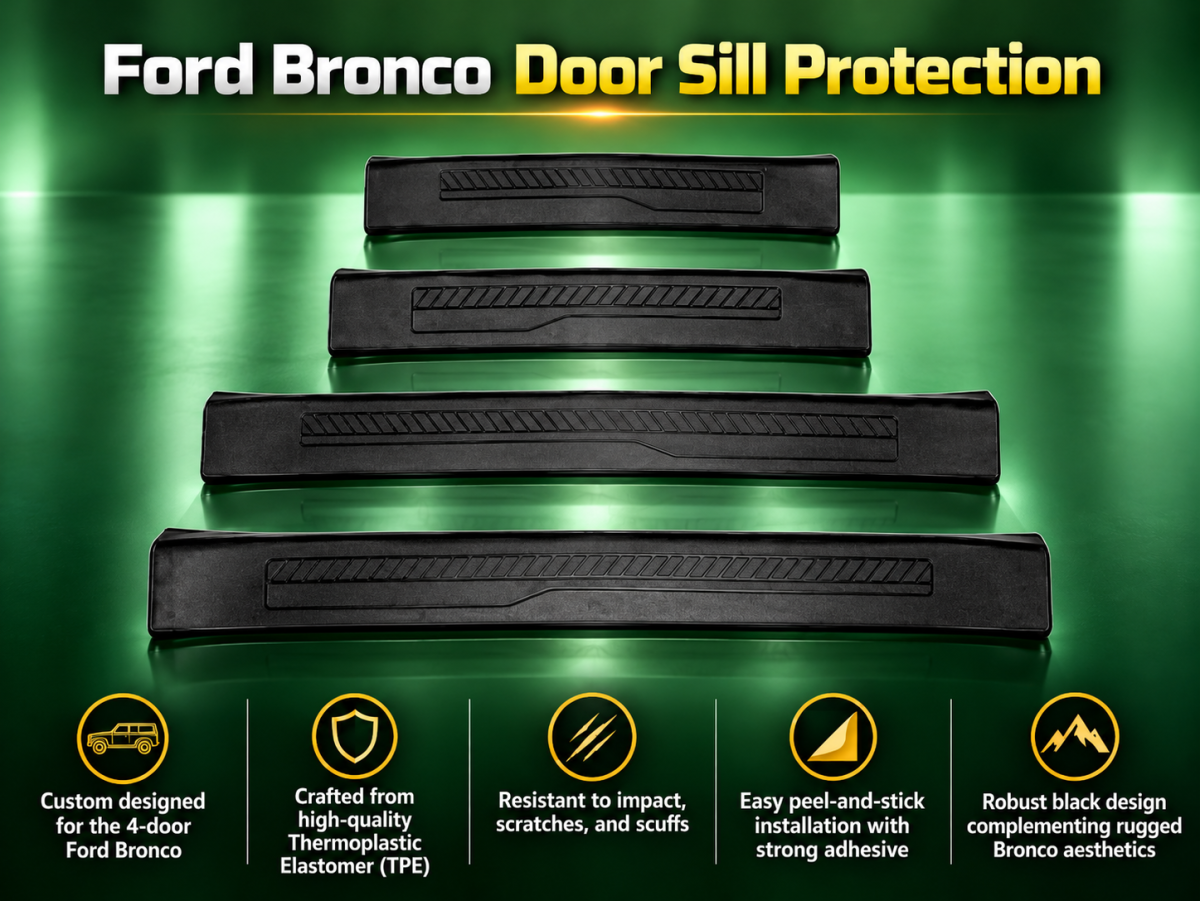 Ford Bronco Door Sill Protection 4 piece Kit - 4 door  