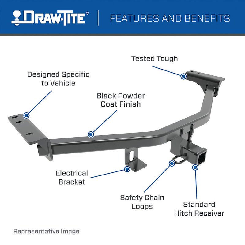 Ford Bronco Trailer Hitch - Class III- 2 Inch Receiver - DrawTite