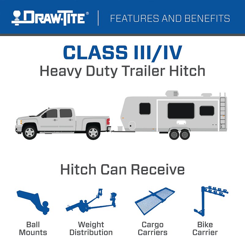 Ford Bronco Trailer Hitch - Class III- 2 Inch Receiver - DrawTite