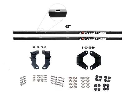 Ford Bronco Roof Rack - Exposed Racks - Black - 4-Door - Soft Top - `21-`27