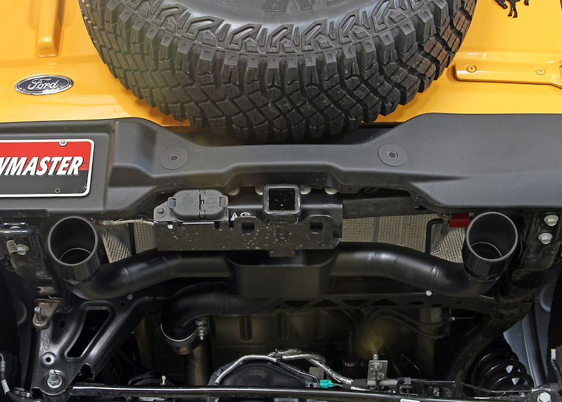 Ford Bronco Performance Exhaust - Cat Back - Dual Exit - Flowmaster - Outlaw - Black w/ Polished Tip - 4-Door
