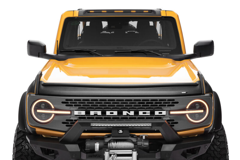 Ford Bronco Hood Deflector - Husky Liners - Aeroskin II - Matte Black - `21-`25