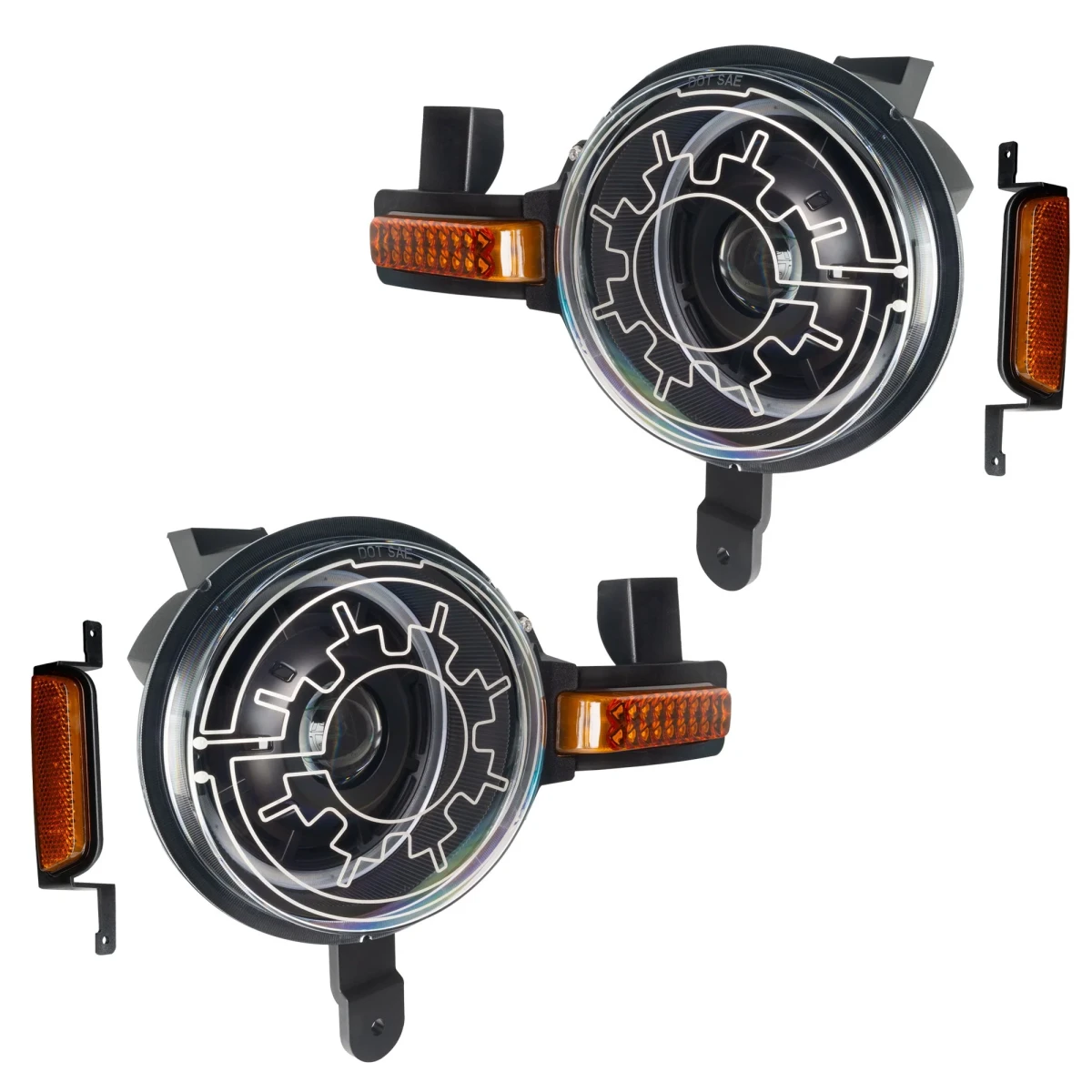 Ford Bronco Projector Headlights - ORACLE Lighting - Oculus Bi-LED with Heated Lenses - 2021
