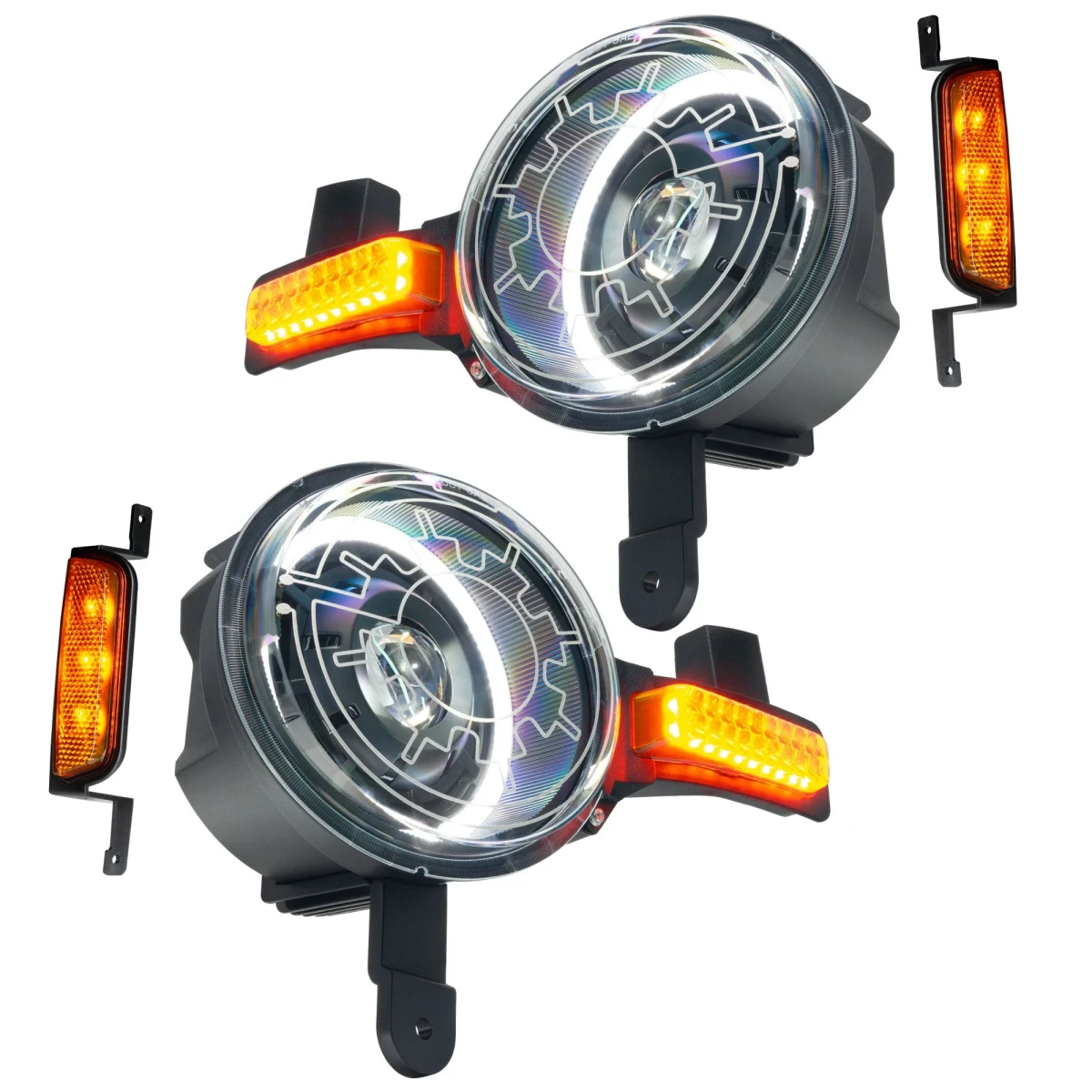 Ford Bronco Projector Headlights - ORACLE Lighting - Oculus Bi-LED with Heated Lenses - 2021