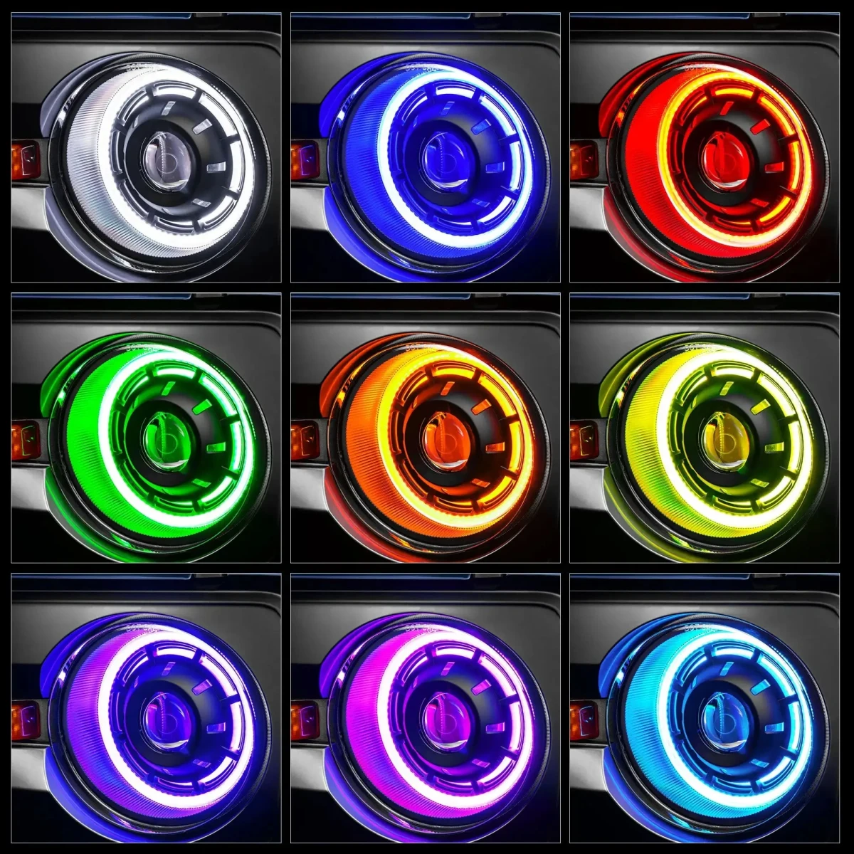 Ford Bronco LED Headlights - ORACLE Lighting - Oculus Bi-LED Projector, ColorSHIFT - 2021+