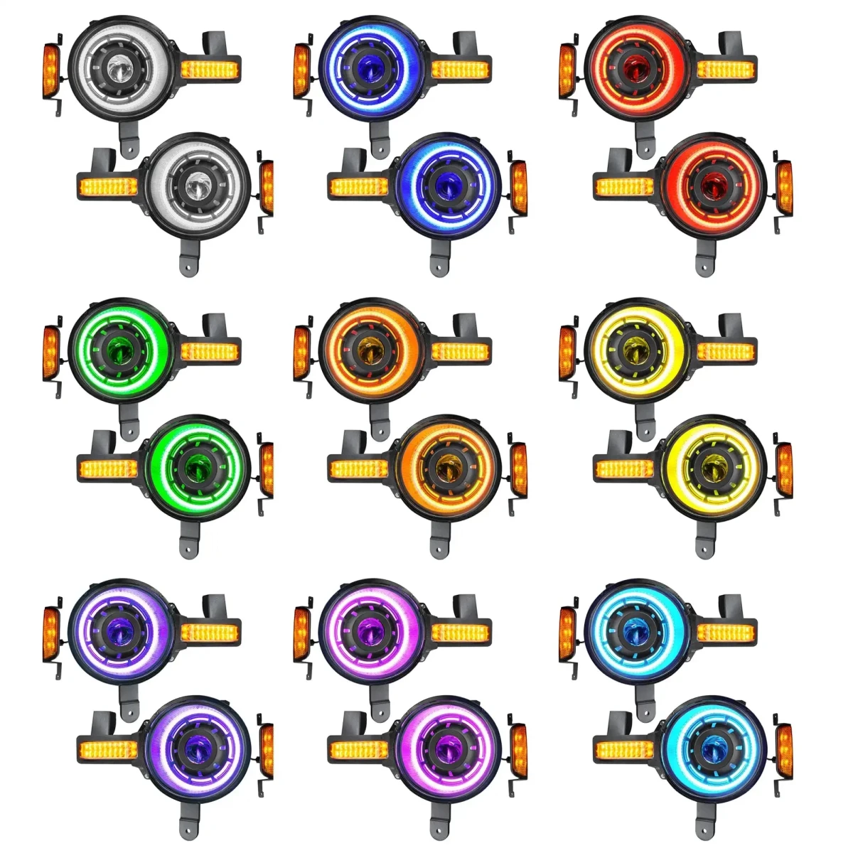 Ford Bronco LED Headlights - ORACLE Lighting - Oculus Bi-LED Projector, ColorSHIFT - 2021+