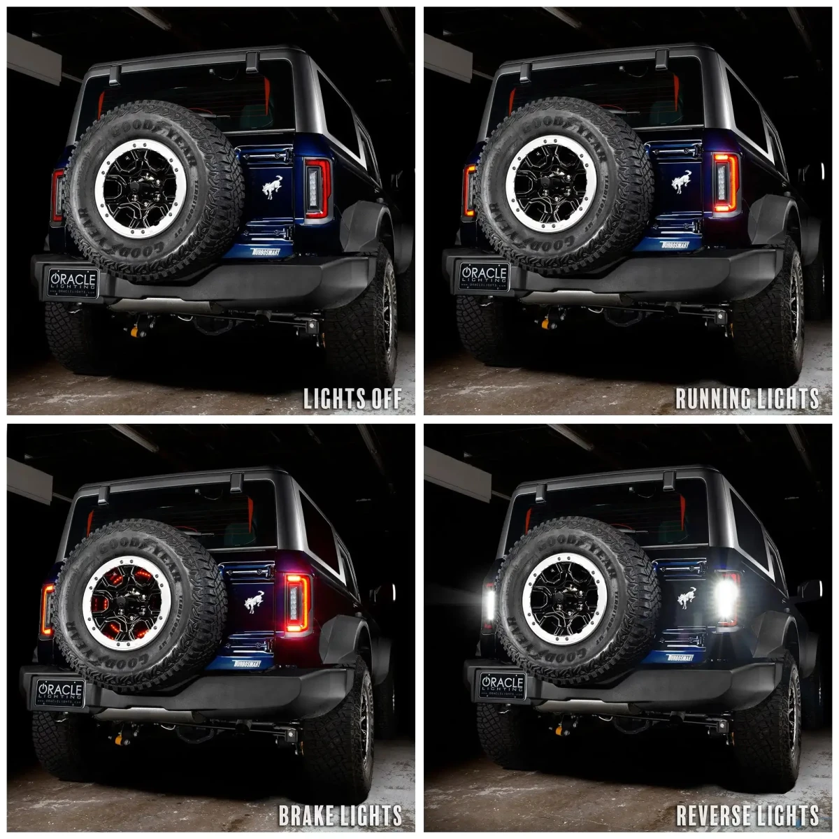 Ford Bronco LED Tail Lights - ORACLE Lighting - Flush Style Lensless - Tinted - `21+ w/ Factory LED Lights