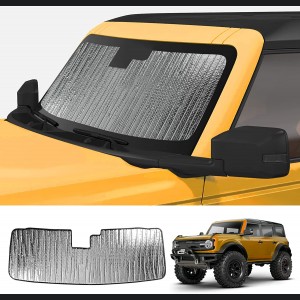 Ford Bronco Windshield Sunshade - Roll Up Design