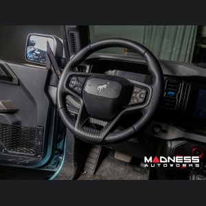 Ford Bronco Steering Wheel Trim Cover - Carbon Fiber Finish