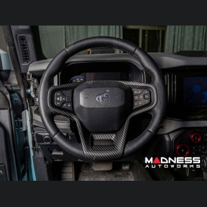 Ford Bronco Steering Wheel Trim Cover - Carbon Fiber Finish