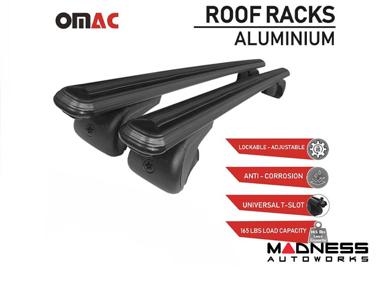 Ford Bronco Sport Roof Rack Cross Bars - for models w/ factory roof rails - Black 