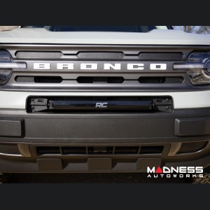 Ford Bronco Sport Front Bumper Light Bar Mount w/ 20" Single Row Black Series LED w/ White DRL
