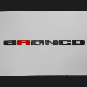 Ford Bronco Front Grille Letter Kit - B R O N C O - Carbon Fiber Finish