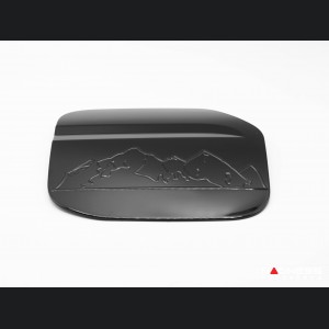 Ford Bronco Fuel Door Cover - Mountain Range Design - Matte Black Finish