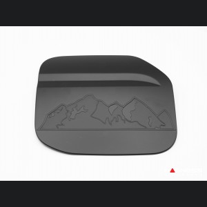 Ford Bronco Fuel Door Cover - Mountain Range Design - Matte Black Finish