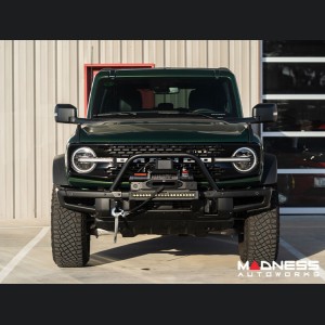 Ford Bronco Winch Mount - High Mount - OE Modular Bumper - Rough Country - W/ Black Series LED